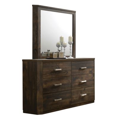 ACME Elettra Mirror Rustic Walnut Finish