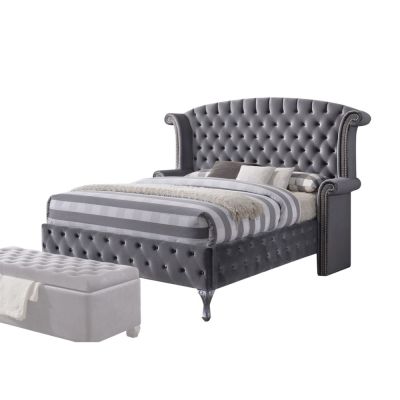 Rebekah Bed Frames 25820Q Gray By Acme Furniture