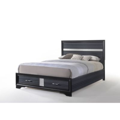 Naima Bed Frames 25897EK Black By Acme Furniture