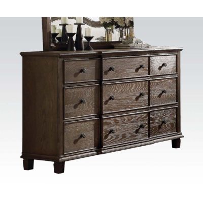 ACME Baudouin Dresser Weathered Oak Finish