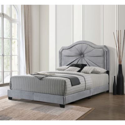 ACME Frankie Queen Bed Gray Velvet