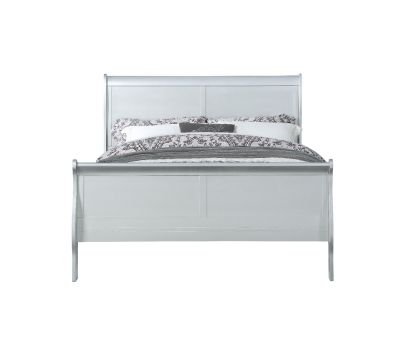 ACME Louis Philippe Twin Bed Platinum Finish