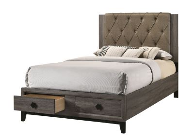 Avantika Bed Frames 27667EK Gray By Acme Furniture