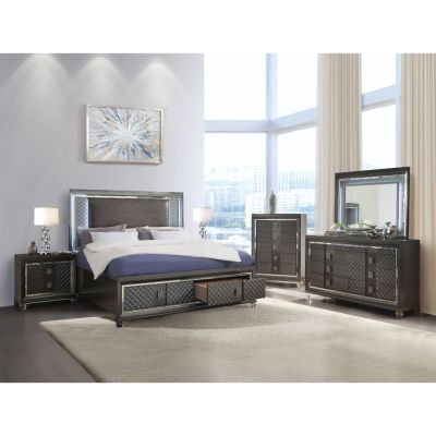 Sawyer Bed Frames 27970Q Gray By Acme Furniture