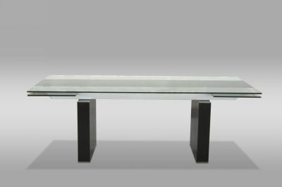 Lisbon Modern Glas Extendable Dining Table