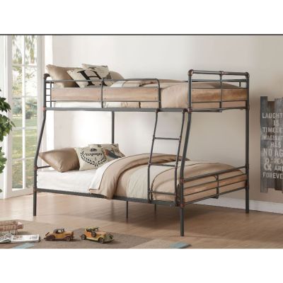 ACME Brantley II Full Xl/Queen Bunk Bed Sandy Black & Dark Bronze Hand-Brushed Finish