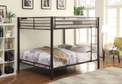 ACME Limbra Double Queen Bunk Bed Sandy Black Finish