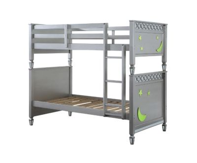 ACME Valerie Twin/Twin Bunk Bed Silver Finish