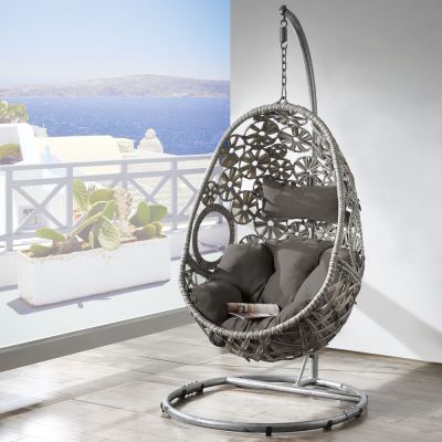 Sigar Hanging Chair 45107 Gray By Acme Furniture