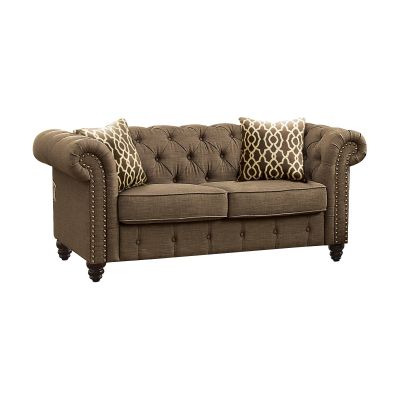 Aurelia Loveseat 52426 Brown By Acme Furniture