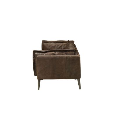 ACME Porchester Sofa Distress Chocolate Top Grain Leather