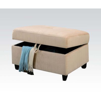 Belville Ottoman 52708 Beige By Acme Furniture