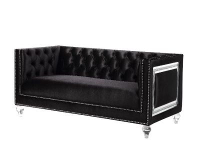 Heibero Loveseat 56996 Black By Acme Furniture