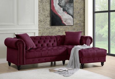 Adnelis Sectional 57315 Red By Acme Furniture