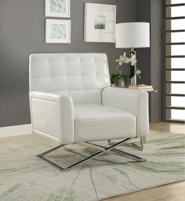 Rafael Accent Chair 59784 White By Acme Furniture