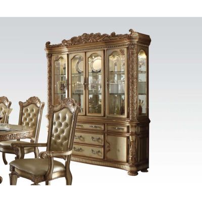 Vendome Hutch & Buffet 63005 Gold By Acme Furniture