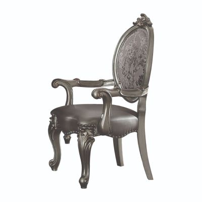 Versailles Arm Chair 66823 Silver By Acme Furniture