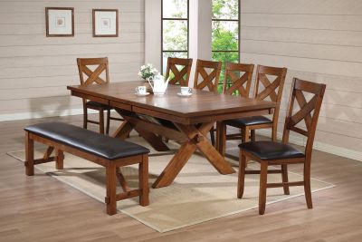 Apollo Dining Table 70000 Walnut By Acme Furniture