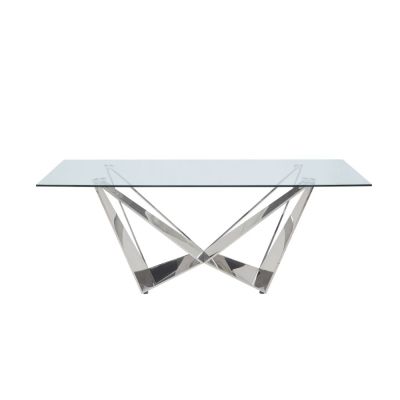 Dekel Dining Table 70140 Glass By Acme Furniture