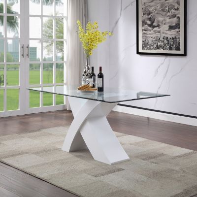 Pervis Dining Table 71105 White By Acme Furniture