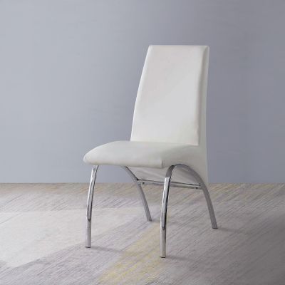 Pervis Side Chair 71107 White By Acme Furniture