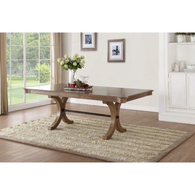 ACME Harald Dining Table Gray Oak Finish