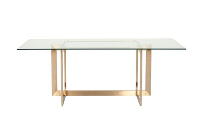 Modrest Keaton Modern Glass & Brass Dining Table