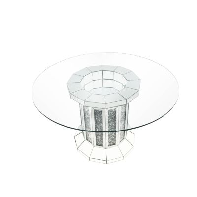 Noralie Dining Table 72140 Mirrored By Acme Furniture