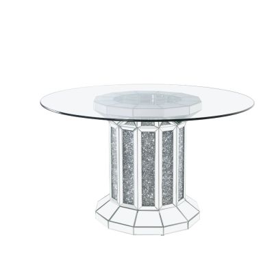 Noralie Dining Table 72140 Mirrored By Acme Furniture