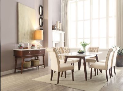 Gasha Dining Table 72820 White By Acme Furniture