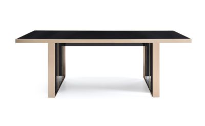 Nova Domus Cartier Modern Black & Rosegold Dining Table