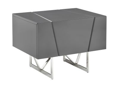 Modrest Chrysler Modern Grey Nightstand