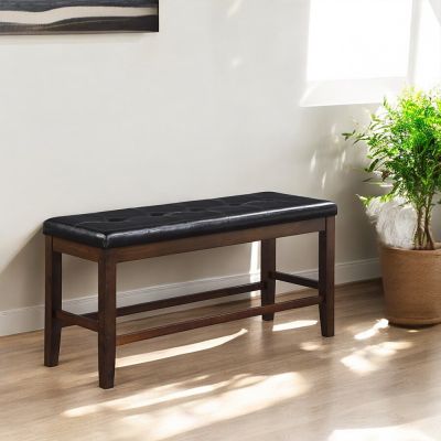 Urbana Counter Height Bench 74634 Black By Acme Furniture