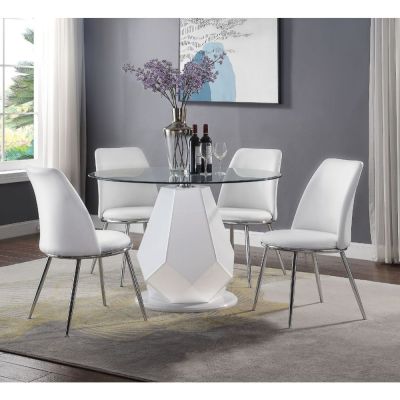 Weizor Side Chair 77152 White By Acme Furniture