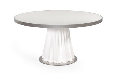 Modrest Cabaret Modern White Round Dining Table