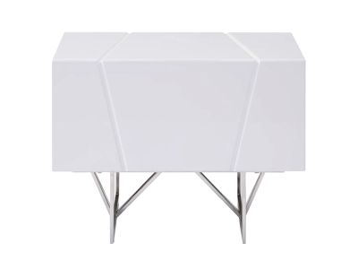 Modrest Chrysler Modern White Nightstand