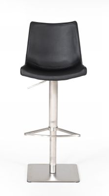 Modrest Aaron - Modern Black Eco-Leather Bar Stool