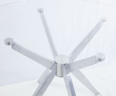 Modrest Dallas - Modern Brushed Stainless Steel Dining Table