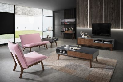 Modrest Gardner - Modern Pink Accent Chair