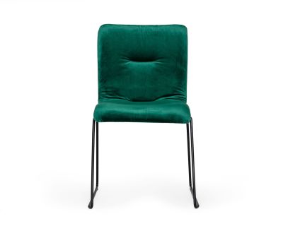 Modrest Yannis - Modern Green Fabric Dining Chair (Set of 2)