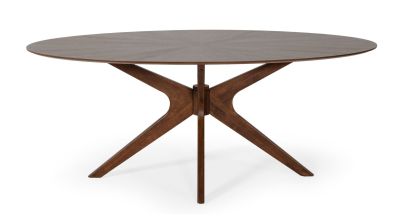 Modrest Prospect - Modern Oval Walnut Dining Table