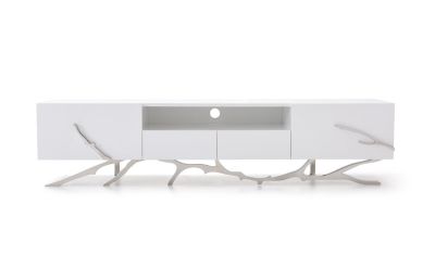 Modrest Legend - 87"-Wide Modern White TV Stand