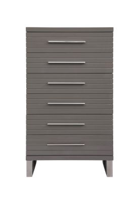 Modrest Splendor - Grey High Gloss Slatted Chest