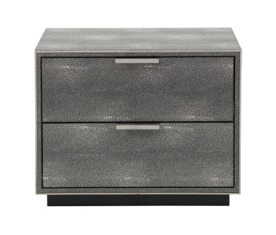 Modrest Dynasty - Modern Shagreen Two Drawer Nightstand