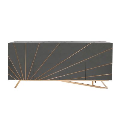 Modrest Katzu- Modern Grey and Rose Gold Buffet