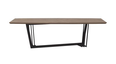 Modrest Gilroy - Modern Walnut and Black Dining Table