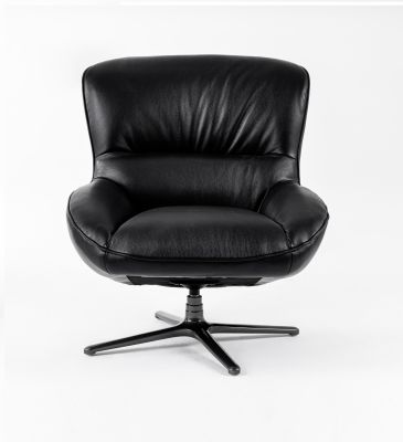 Modrest Theo - Modern Black Leather Accent Chair