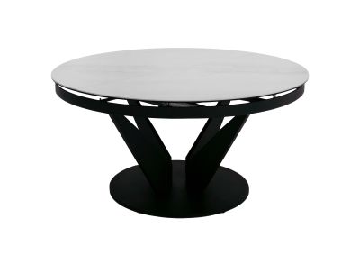 Modrest Alberta - Modern Black and White Ceramic Extendable 59"/86.5" Oval Dining Table