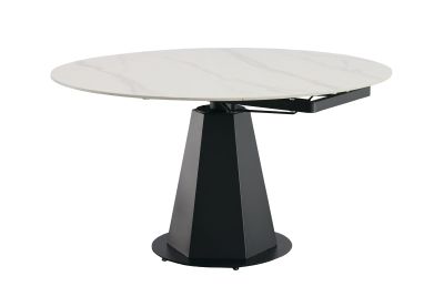 Modrest Barela - Modern Black and White Ceramic Extendable 35.5"/53" Dining Table