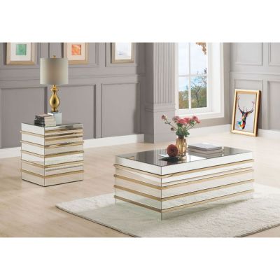 Dominic Coffee & End Table 80330 Mirrored By Acme Furniture